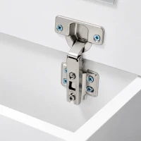 HOMCOM Măsuță de Toaletă cu Oglindă, Sertar și Taburet Asortat din Lemn, Alb(m-10)