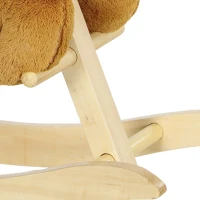 AIYAPLAY Rocking Horse Toy for Toddlers, Plush Ride on Horse with Seat Belt, Lifelike Neigh, Pretend Play Toy for 18-36 M, Brown(m-12)