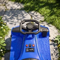 HOMCOM 12V Kids Electric Go Kart, Ride on Drift Car with 2 Speeds, Soft Start, Music, Colourful LED Lights for Ages 8-12, Blue(m-8)