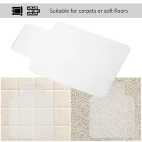 HOMCOM Office Chair Mat for Carpeted Floor, 90 x 120 cm Clear Computer Desk Chair Mat, BPA and Phthalate Free, Non-Slip Floor Protector for Home Office(m-6)