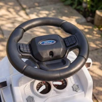 AIYAPLAY Coche Correpasillos para Niños Licencia Shelby con Capó Abatible Remolque 5 Sonidos de Arranque 18-72 Meses Blanco(m-9)