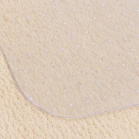 HOMCOM Office Chair Mat for Carpeted Floor, 90 x 120 cm Clear Computer Desk Chair Mat, BPA and Phthalate Free, Non-Slip Floor Protector for Home Office(m-9)