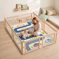 AIYAPLAY Tapis de Jeu pour Enfants Tapis de Chambre d'Enfant en Mousse Épaisseur 3 cm Motif Route Base Antidérapante 150x200cm(m-16)