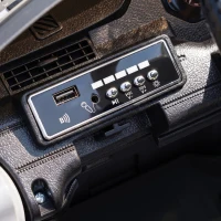 AIYAPLAY Coche Eléctrico para Niños de Policía 12V Mando a Distancia 2,4 G 2 Motores Arranque Suave Sirena Luces Música Negro(m-9)