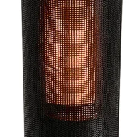 HOMCOM Keramische kachelventilator 2000 W met thermostaat, 3D-vlameffect, elektrische verwarming en afstandsbediening, zwart(m-12)