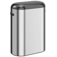 HOMCOM Automatischer Mülleimer Küche mit Infrarot-Bewegungssensor, Sensor Mülleimer 50L in Silber(m-1)