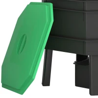 Outsunny 4-Tray Worm Composter Bin, 28L Worm Composter for Outdoor & Indoor Recycling Food Waste, Dark Green(m-11)
