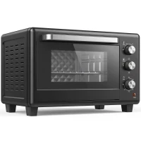 HOMCOM 30 L Mini Oven, Countertop Electric Cooker & Grill for Roasting, Baking, Grilling with Adjustable Temperature, Black(m-1)
