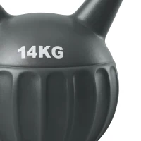 SPORTNOW Kettlebell for Strength Training Kettle Bell with Non-Slip Handle 14 kg Grey(m-11)