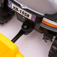 AIYAPLAY Tracteur Électrique Enfants 6 V avec Remorque Amovible, Voiture Électrique Enfants, Batterie au Lithium, 1-3 ans, Jaune(m-12)