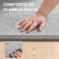 AIYAPLAY Tapete Infantil 180x150 cm, Espuma 3 cm, Franela Suave, Antiderrapante, Impermeável, Cinzento Claro(m-5)