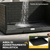 PawHut Toilette per Cani con Vassoio Estraibile, 75 x 51 x 36,5 cm(m-6)