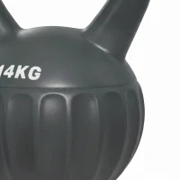 SPORTNOW Kettlebell for Strength Training Kettle Bell with Non-Slip Handle 14 kg Grey(m-13)