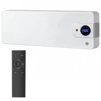 HOMCOM Calefactor Eléctrico de Pared 2000W con 3 Modos WiFi App Pantalla LED Termostato Temporizador y Oscilación Blanco(m-11)
