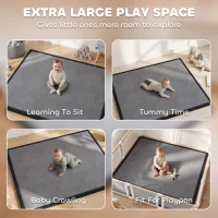 AIYAPLAY Tapis de Jeu pour Enfants 180 x 150 cm, Tapis de Chambre d'Enfant en Mousse, Épaisseur 3 cm, Base Antidérapante(m-8)