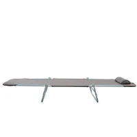 Outsunny Sonnenliege klappbar verstellbar Gartenliege Liegestuhl Kopfkissen 5-Fach 120kg Braun(m-7)
