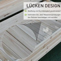 Outsunny Verhoogd bed 2 niveaus koude kas kruidenbed plantenbak met afvoergaten van massief hout(m-5)