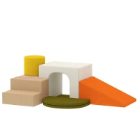 AIYAPLAY Parcours motricité bébé 8PCS, module motricité Bébé en mousse avec housse en velours lavable 51 x 40 x 40 cm multicolore(m-12)