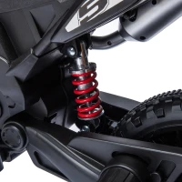 AIYAPLAY Elektrische kindermotor 12V met 2 motoren, zijwieltjes, vering, 13 inch wielen, muziek en USB(m-12)