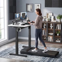 HOMCOM Schreibtischgestell ergonomisch höhenverstellbar Tischgestell elektrisch Stahl Schwarz(m-2)