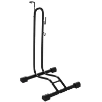 SPORTNOW Fahrradständer, vertikal/horizontal, für 24-29", 700c, 41 x 41 x 76-121cm, Stahl, Schwarz(m-12)