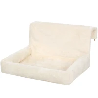 PawHut Cat Radiator Bed, Hanging Warm Hammock w/ Foldable Metal Frame, Removable Washable Cover, Cream(m-11)