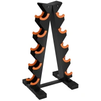 SPORTNOW 5-Tier Dumbbell Rack, A-Frame Weight Stand with Protective Washers, Non-Slip Feet, Space-Saving Storage for Home Gym(m-1)