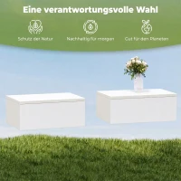 HOMCOM 2-delig set nachtkastjes, wandmontage ontwerp, lade, voor slaapkamer, spaanplaat, Wit(m-7)