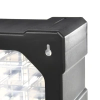 DURHAND Plastic 39 Drawer Parts Organiser Wall Mount Storage Cabinet Garage Small Nuts Bolts Tool Black(m-8)