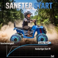 AIYAPLAY Quad elektryczny dla dzieci 24V 2-osobowy ATV 4-6 km/h z akumulatorem litowym, 2 x 120W silniki, 4-kołowe zawieszenie(m-6)