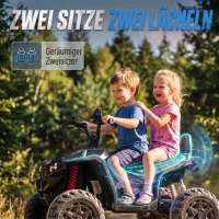AIYAPLAY Elektrische kinderquad 24V, 2-zits ATV, 4-6 km/u, lithium-accu, 2 x 120W motoren, 4-wielvering(m-5)