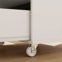 HOMCOM Caisson Bureau Mobile avec 8 Tiroirs, Meuble Rangement Bureau pour Documents et Imprimante, 53x40x103,5cm, Blanc(m-12)