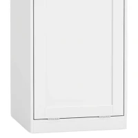 HOMCOM Hoge Badkamerkast met Wasmand, 40 cm Breed, Wit(m-13)