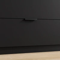 HOMCOM Chest of Drawers for Bedroom with LED Light & Charging Station, 9 Drawers Storage Unit/TV Stand, Black(m-13)