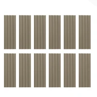 Outsunny Lot de 12 Panneaux en Acier Galvanisé Résistant aux Intempéries, Marron, Dim. d'un Panneau 129L x 45l cm(m-13)