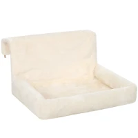 PawHut Cat Radiator Bed, Hanging Warm Hammock w/ Foldable Metal Frame, Removable Washable Cover, Cream(m-1)