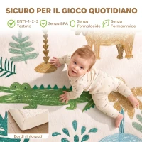 AIYAPLAY Tappeto Gioco per Neonati, Antiscivolo e Impermeabile con Animali, Età 0-3 Anni, 150x200 cm(m-4)