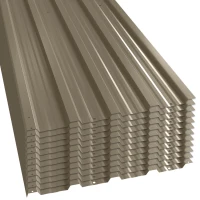 Outsunny Lot de 12 Panneaux en Acier Galvanisé Résistant aux Intempéries, Marron, Dim. d'un Panneau 129L x 45l cm(m-10)