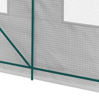 Outsunny 245 x 200cm Polytunnel Greenhouse - White(m-13)