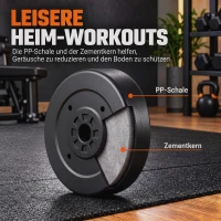 SPORTNOW 3 in 1 Hanteln Set 50 kg verstellbar 2er Hantelset mit Verbindungsrohr EZ-Curl-Stange Rutschfest ür Männer und Frauen(m-6)
