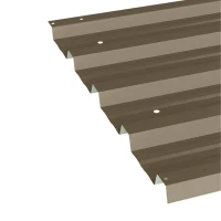 Outsunny Lot de 12 Panneaux en Acier Galvanisé Résistant aux Intempéries, Marron, Dim. d'un Panneau 129L x 45l cm(m-11)