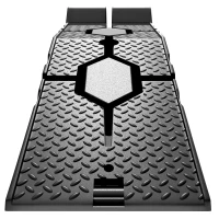 HOMCOM Lot de 2 Rampes Voiture 4T HDPE Pente Douce 90cm Rampe de Levage Butée Antidérapante Largeur 29,5cm 90x29,5x22,5cm Noir(m-12)
