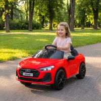 AIYAPLAY Macchina Elettrica per Bambini 12V Audi A5L con Telecomando, 2 Motori e Telecomando, Rosso(m-2)