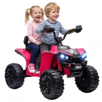 AIYAPLAY Elektrische kinderquad 24V, 2-zits ATV, 4-6 km/u, lithium-accu, 2 x 120W motoren, 4-wielvering(m-15)