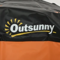 Outsunny Car Roof Bag, 425 L Soft Car Roof Box, 8 Reinforced Straps, Anti-Slip Mat, Vehicles with/without Racks, Orange(m-13)