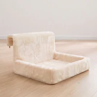 PawHut Cat Radiator Bed, Hanging Warm Hammock w/ Foldable Metal Frame, Removable Washable Cover, Cream(m-9)