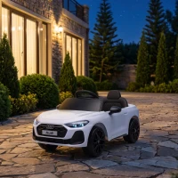 AIYAPLAY Macchina Elettrica per Bambini 12V Audi A5L con Telecomando, 2 Motori e Telecomando, Bianco(m-9)