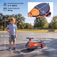AIYAPLAY Elektrische Kinderauto 12V 2-in-1 Loopauto met Lithium-accu, 2 Motoren, RGB-verlichting, Pedaal, Muziek en 360° Sturing(m-3)