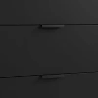 HOMCOM Chest of Drawers for Bedroom with LED Light & Charging Station, 9 Drawers Storage Unit/TV Stand, Black(m-12)