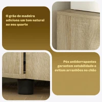 Vinsetto Armário Arquivador de Escritório com 2 Portas, Fechadura e Prateleira 80x40x80 cm Carvalho(m-5)